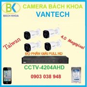 Camera quan sát bộ 4 mắt, CCTV Vantech-4204AHD