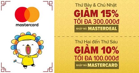 Mã giảm giá Lazada tháng 4/2018 cho mastercard